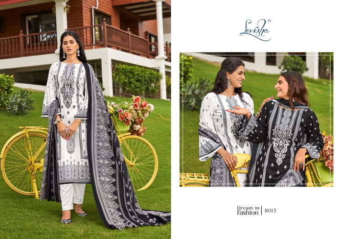 Naira Nx Vol 8 Black And White By Levisha Cambric Pakistani Dress Material Wholesale Online
